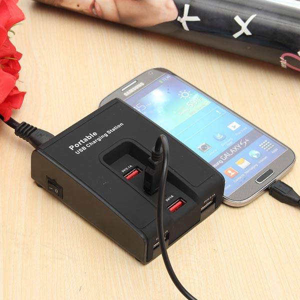 Portable 5 Ports USB Home Travel Charger AC Power Adapter - MRSLM