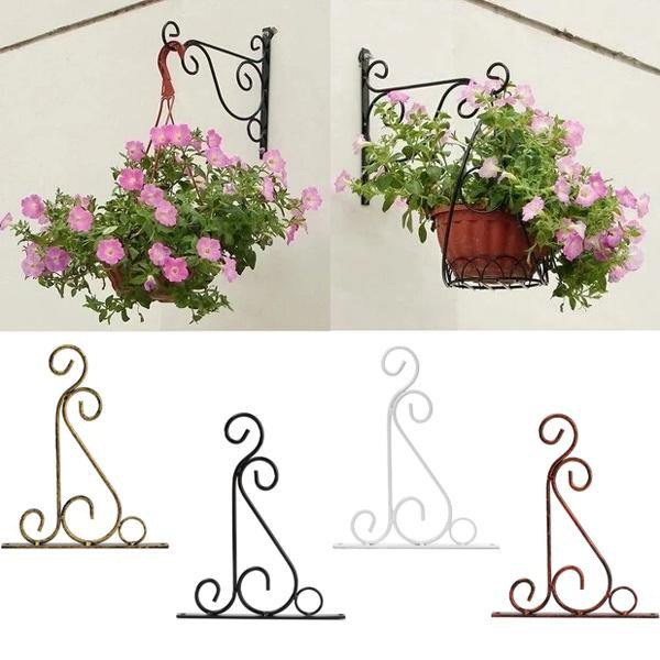 Classic Romantic Wrought Iron Flower Stand Hook Wrought Iron Plants Pots Hooks - MRSLM