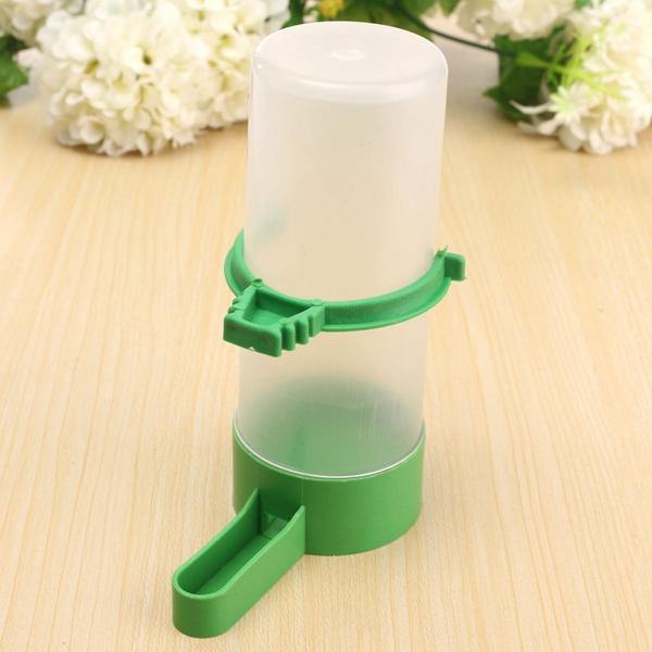 Parrot Bird Drinker Feeder Watering Plastic With Clip For Aviary Budgie Cockatiel - MRSLM