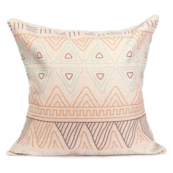 Colorful Geometric Cotton Linen Pillow Cases Home Sofa Office Cushion Cover - MRSLM