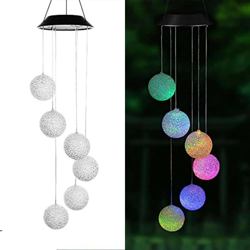 Solar Powered LED Wind Chimes
