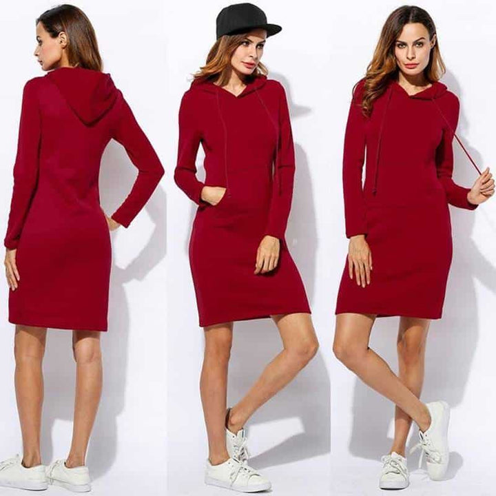 Women's Hooded Warm Dress