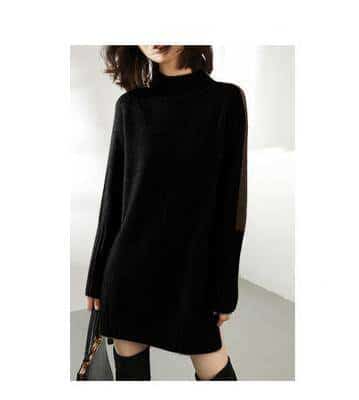 Women's Contrast Sleeve Knitted Dress