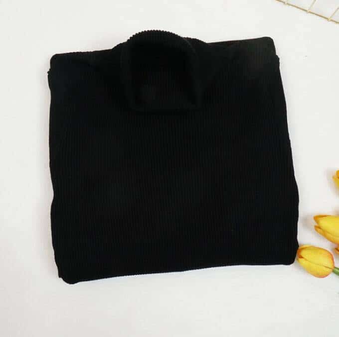 Women's Knitted Solid Color Turtleneck Dress