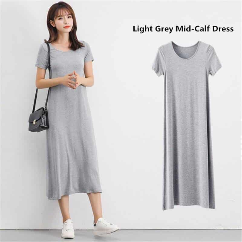 Women's Modal Knitted Summer T-Shirt Dress