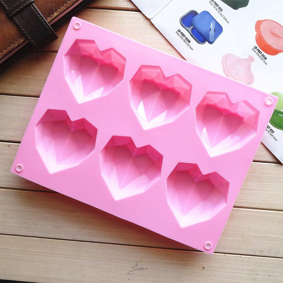 Heart-shaped Sphere Silicone Cake Mold Muffin Chocolate Cookie Baking Mould Pan - MRSLM