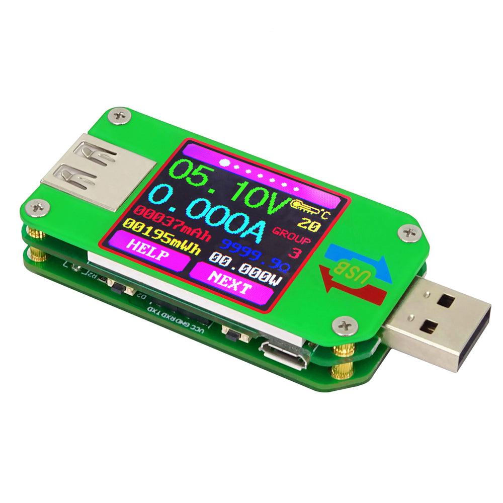 RIDEN® UM24/UM24C USB 2.0 Color LCD Display Tester Voltage Current Meter Voltmeter Amperimetro Battery Charge Measure Cable Resistance - MRSLM