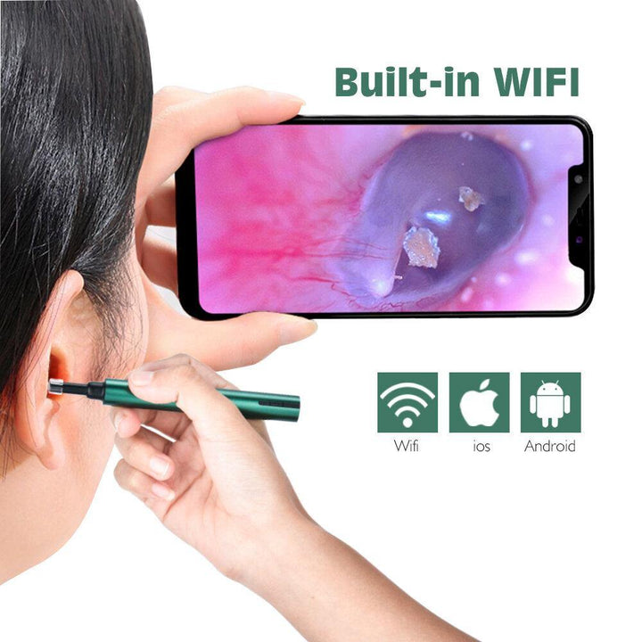 3.0mm Wireless WiFi Ear Pick Otoscope Camera Borescope Luminous Ear Wax Cleaning Teeth Oral Inspection Health Care 3.0/5.0MP - MRSLM