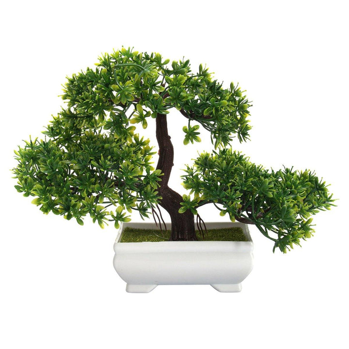 Bonsai Tree with Pot Artificial Plant Decoration for Home Office Desk 18cm - MRSLM