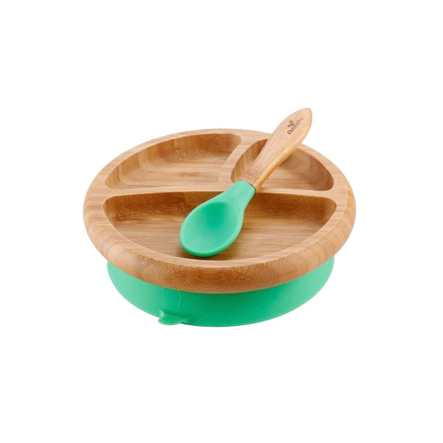 Bamboo Suction Baby Plate + Spoon - MRSLM