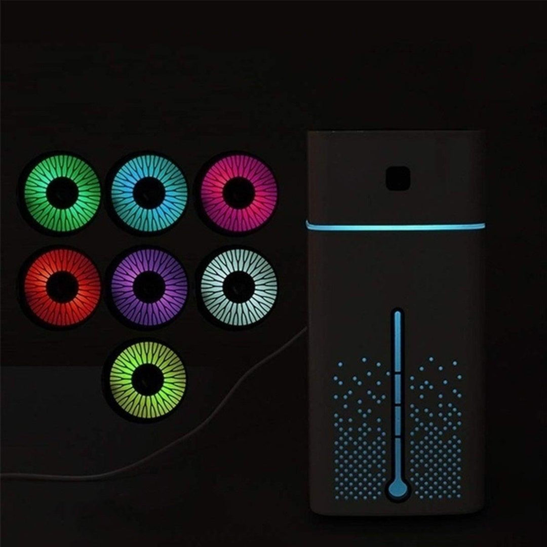 1000ml Ultrasonic Air Humidifier Purifier USB 7 Color LED Lights Quiet Mist Diffuser - MRSLM