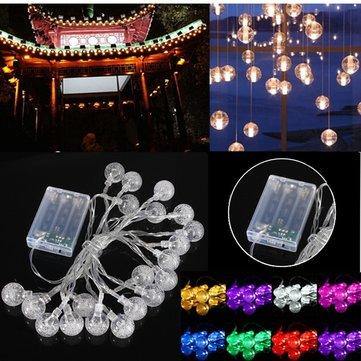 3M 20LED Battery Bubble Ball Fairy String Lights Garden Party Christmas Wedding Decor - MRSLM