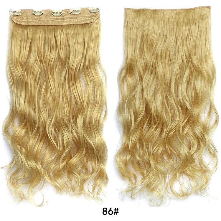 38 Colors Synthetic Hair Extensions 5 Clips False Hair Pieces Long Curly Wig - MRSLM