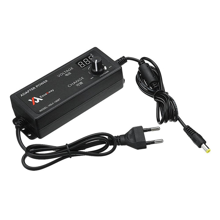 Excellway® 4-24V 2.5A 60W AC/DC Adjustable Power Adapter Supply EU Plug Speed Control Volt Display - MRSLM