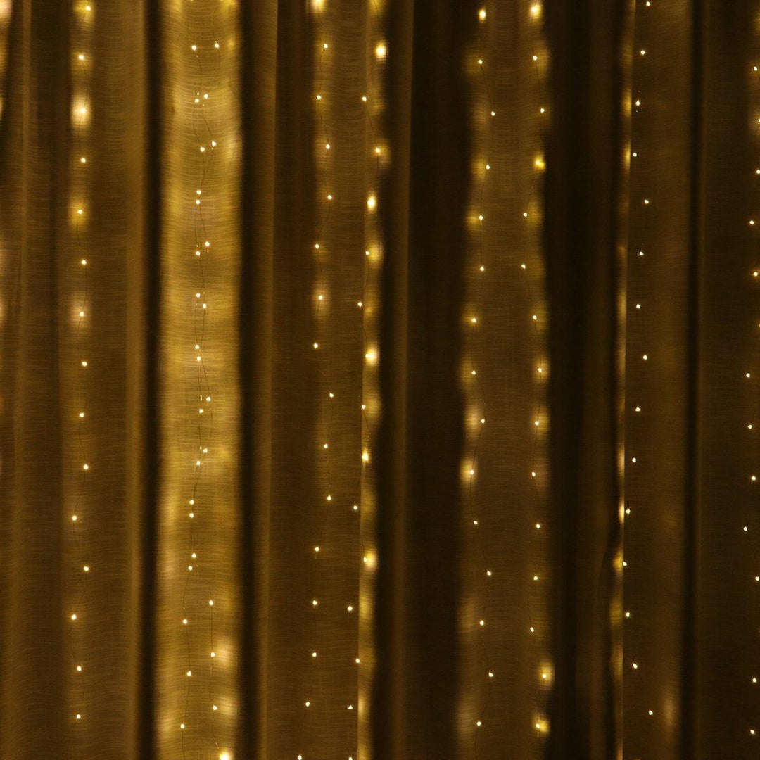 3M*3M USB 300 LED Curtain String Light With 10 Hooks for Outdoor Festival Decor Christmas Wedding DC5V - MRSLM