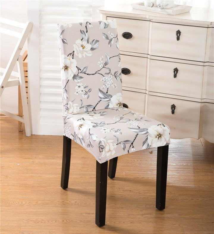 Honana WX-915 Elegant Flower Landscape Elastic Stretch Chair Seat Cover Dining Room Home Wedding Decor - MRSLM