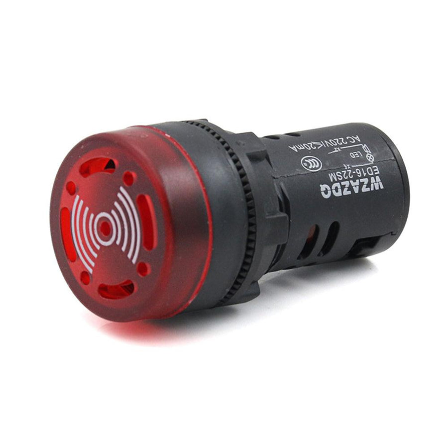 10Pcs ED16-22SM Intermittent Sound Flash Sound Light Buzzer Alarm System 22mm 12V 24V 220V - MRSLM