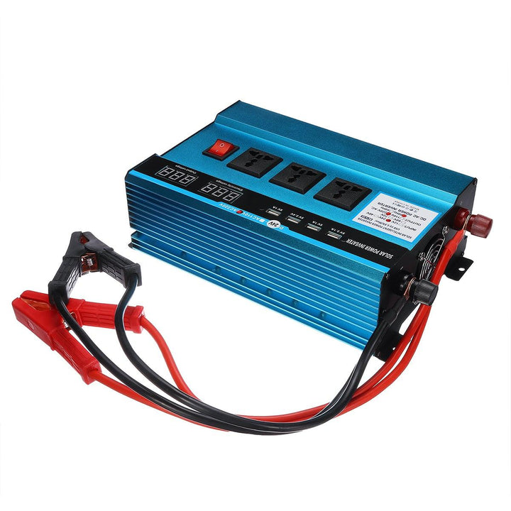 10000W Peak 4 USB Ports Digital Solar Power Inverter Vehicle Converter DC12V/24V/48V to AC220V - MRSLM