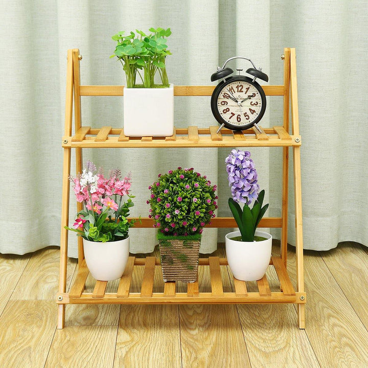 Wood/ Bamboo/ Shelf Flower Pot Plant Stand Rack Garden Indoor Outdoor Patio - MRSLM