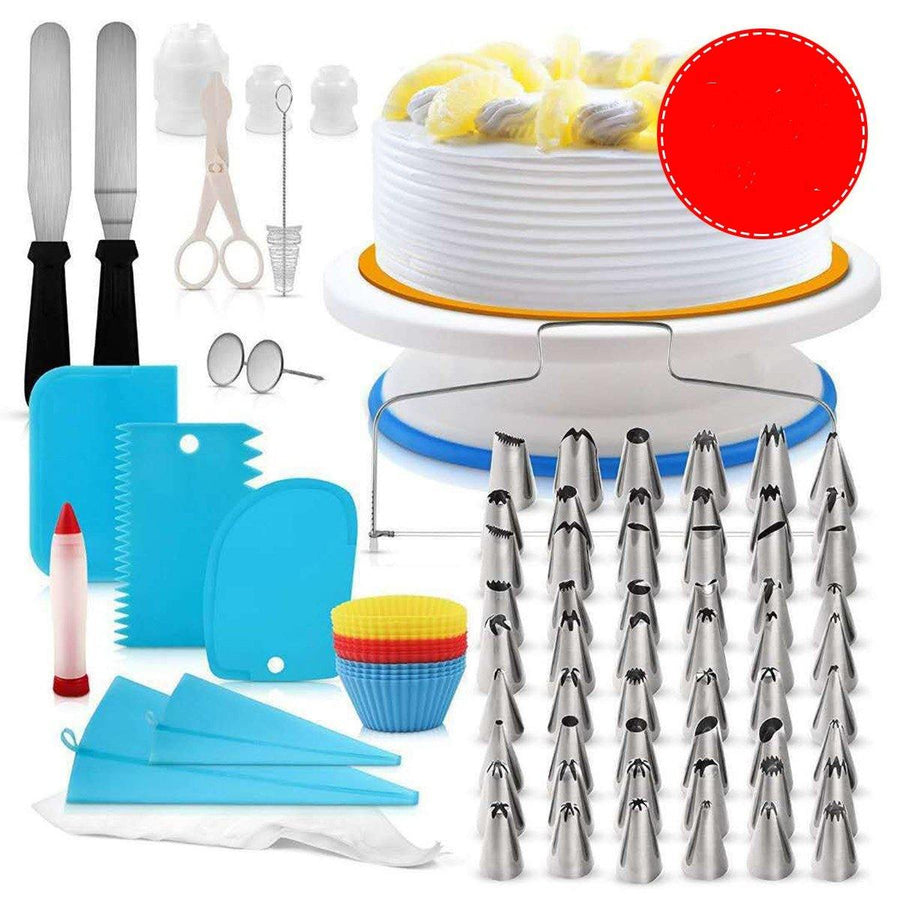 106PCS Cake Baking Tools Decorating Kit Set Piping Tips Pastry Icing Bag Nozzles - MRSLM
