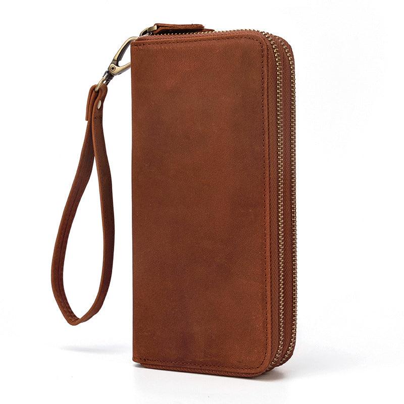 Men's Vintage Double Leather Clutch Bag - MRSLM