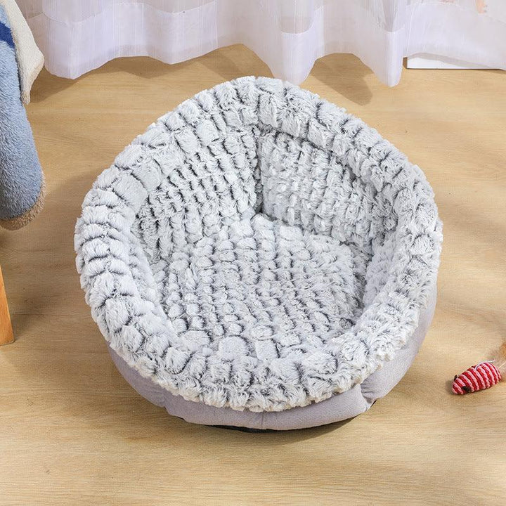 Pet Cat Bed Super Soft Warm Round Super Cute Dog Nest Kennel - MRSLM