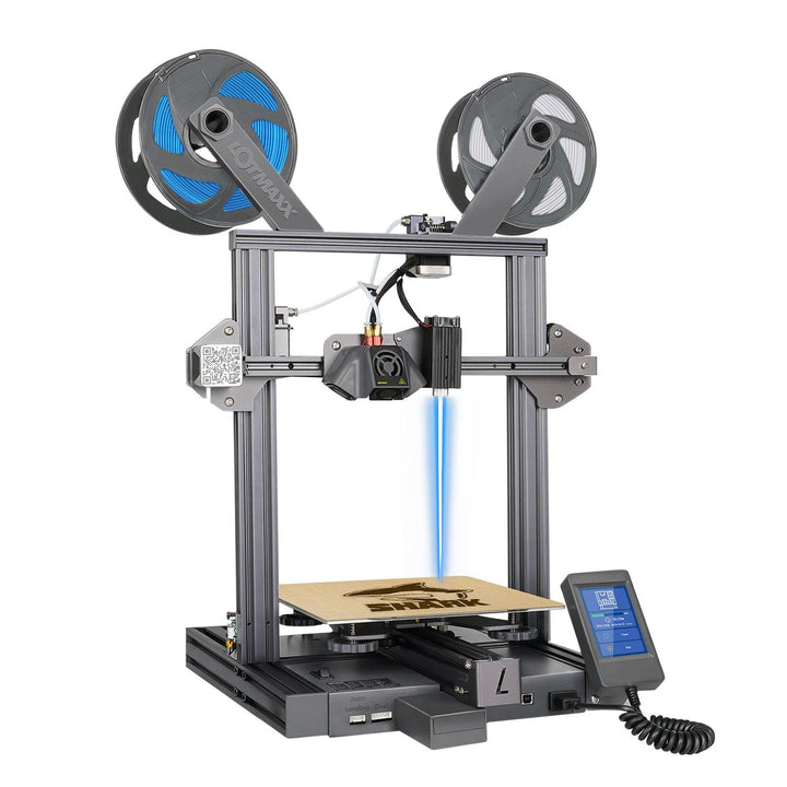 LOTMAXX SC-10 SHARK 3D Printer 235*235*265mm Print Size Support Laser Engraving /Auto Leveling/Dual Color Print With 3.5inch Movable Screen/8 Languages Translate - MRSLM