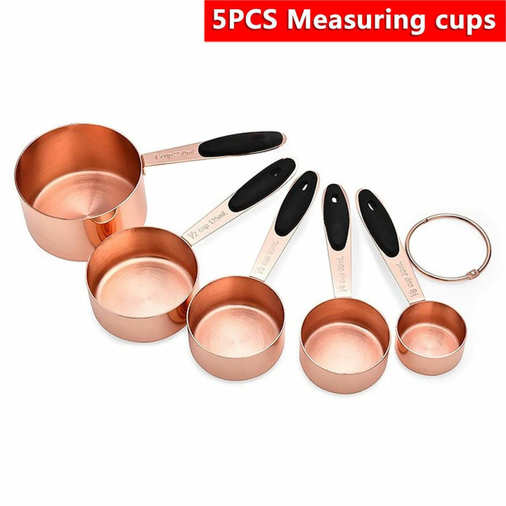 5Pcs Measuring Cup Set Stainless Steel Kitchen Accessories Baking Bartending Tools - MRSLM
