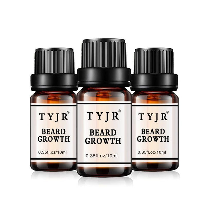 10ml Men Beard Growth Oil Nursing Moisturizing Improve Frizz Beard Eyelashes Nourishing Fluid Mustache Oil (One Size) - MRSLM