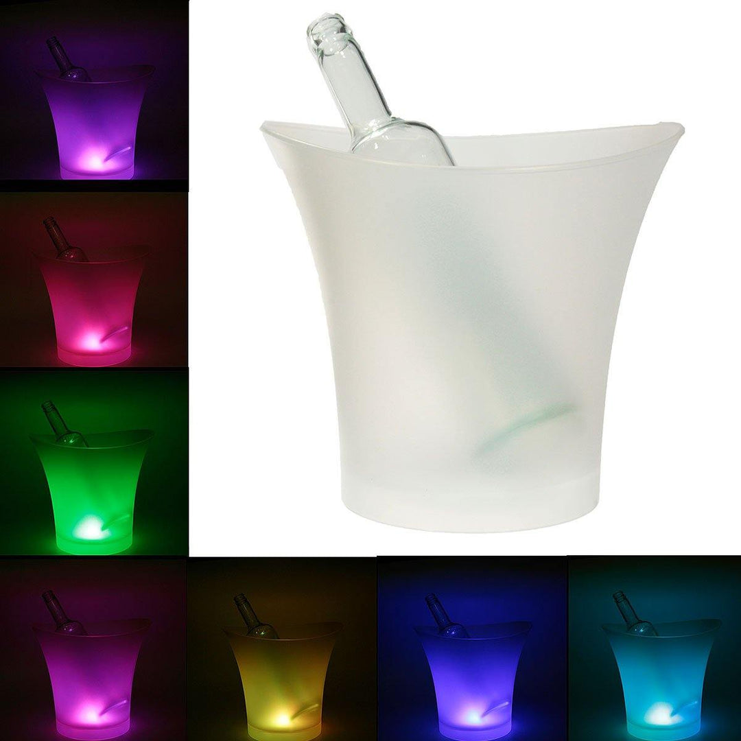 7 Colors LED Light Ice Bucket Drinks Ice Cooler Bar Party 5L - MRSLM