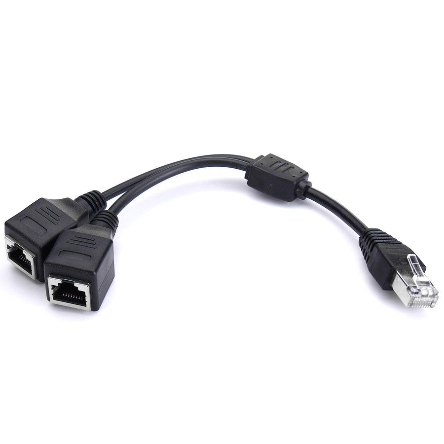 Cat 5 Lan Ethernet RJ45 Male To Dual Female Splitter Extension Cable Adapter - MRSLM