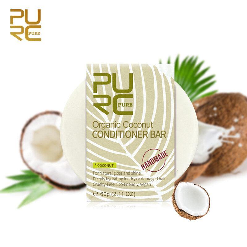 PURC 100% Pure Organic Shampoo Bar Polygonum Multiflorum Seaweed Coconut Ginger Lavender Handmade Soap Shampoo Hair Care - MRSLM