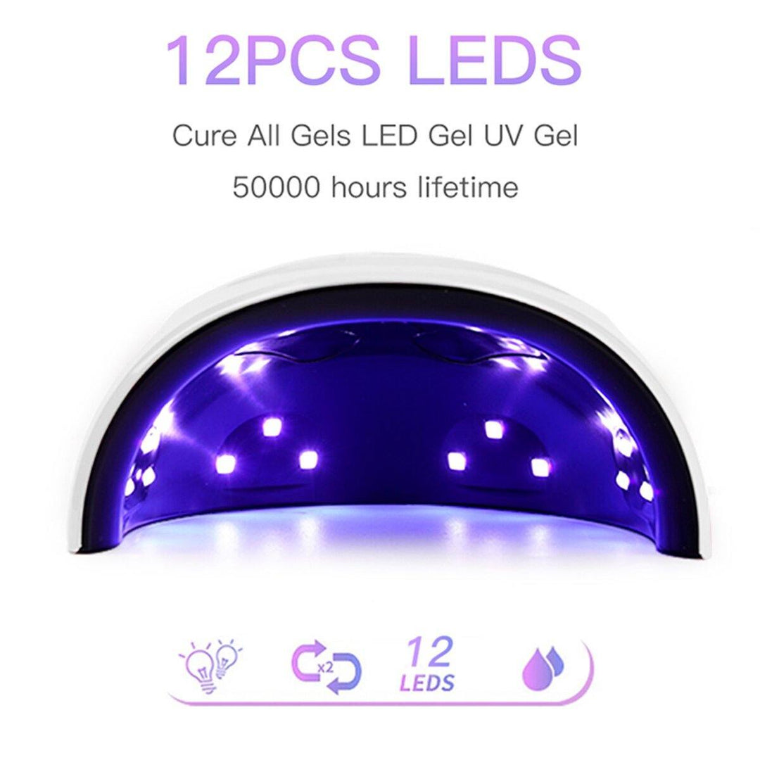 Dual Light Source UV Nail Lamp LED Light Therapy Machine Polishing Pen Set - MRSLM