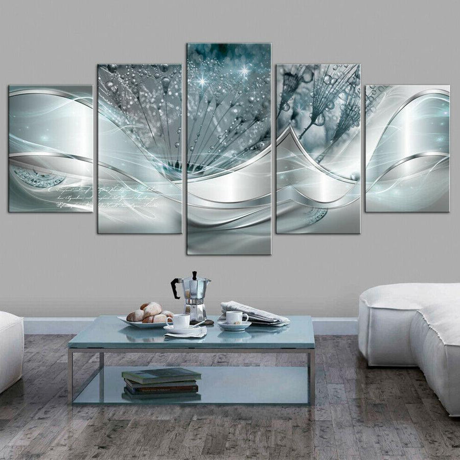 5Pcs Canvas Print Paintings Wall Decorative Print Art Pictures FramelessWall Hanging Decorations for Home Office - MRSLM