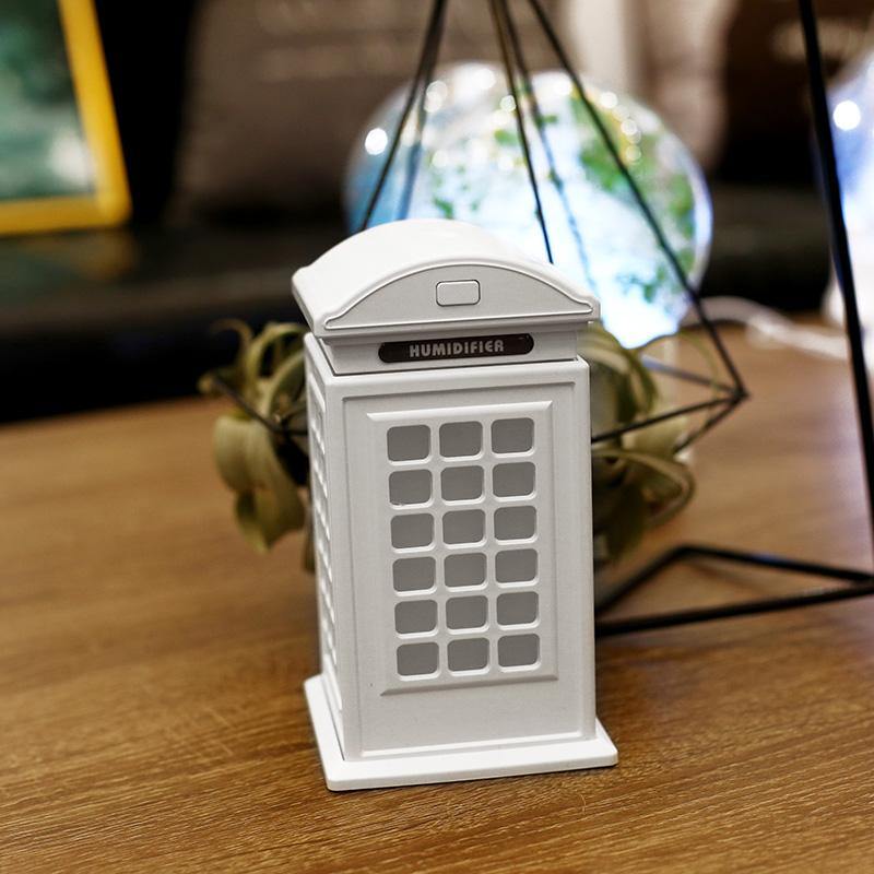 USB LED New British Style Telephone Booth Air Humidifier Good Quality Mist Maker Night Diffuser - MRSLM