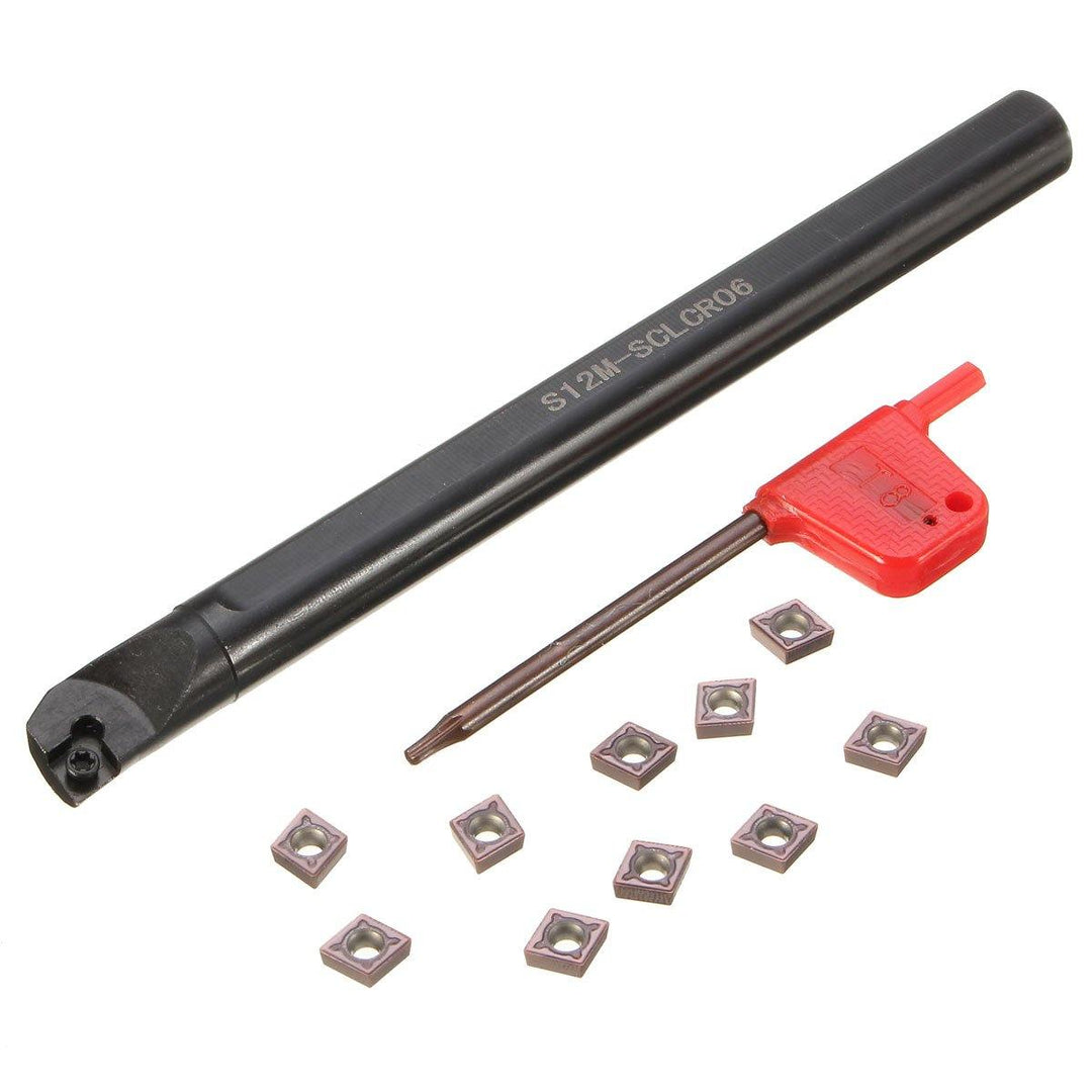 SCLCR 7x125mm 10x125mm 12x150mm Lathe Boring Bar Turning Tool Holder with 10pcs CCMT0602 Insert - MRSLM