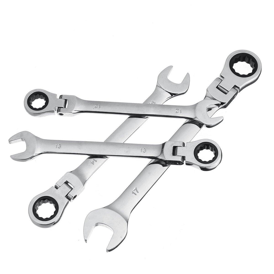 12Pcs Combination Ratchet Wrench with Flexible Head Car Repair Tools Hand Tool Set - MRSLM