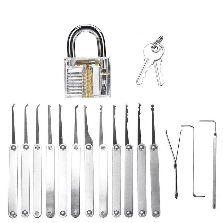 Unlocking Locksmith Practice Lock Pick Key Extractor Padlock Lockpick Tool Kits - MRSLM