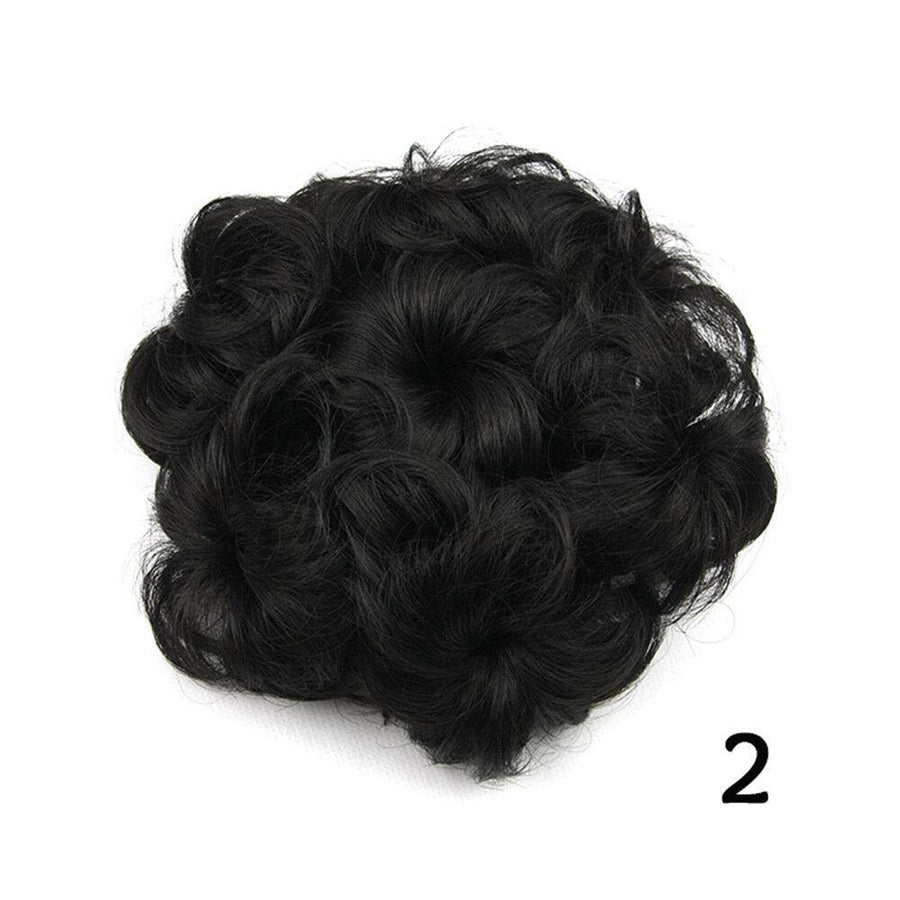 8 Colors Flower Bud Head Short Curly Hair Seven Flowers Drawstring Wig Piece - MRSLM