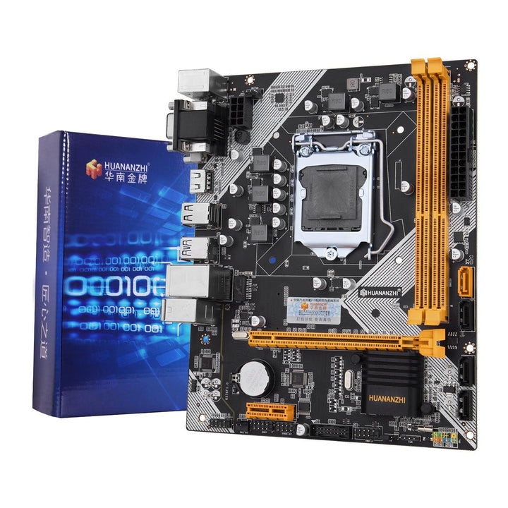 HUANANZHI B75 Desktop Motherboard M-ATX LGA1155 for Core i3 i5 i7 CPU Support 2*8G DDR3 Memory Black - MRSLM