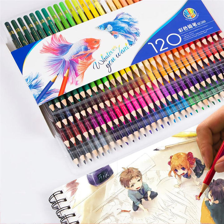 120/150/180 Colors Color Drawing Pencil Set Oil Colored Lead Painting Art Kit Stationery Students for Painting Beginner - MRSLM