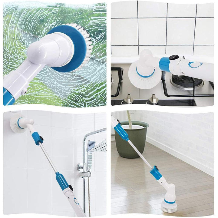 Electric Cleaning Brush Wireless Charging Cleaning Brush Automatic Rotating Mop Long Handle Brush - MRSLM