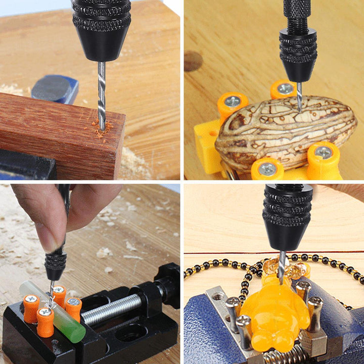 26 Pcs Precision Pin Vise Micro Mini Hand Twist Drill Bits Set for Metal Wood Jewelry Delicate DIY - MRSLM