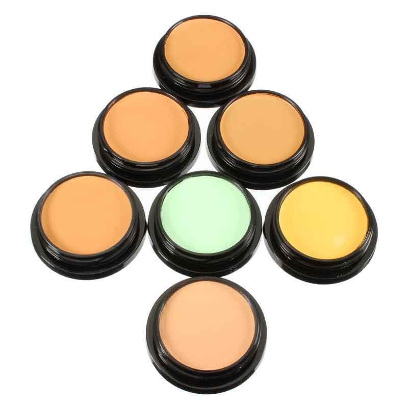 7 Colors IMAGIC Makeup Foundation Powder Face Concealer Mineral Cosmetics Tool - MRSLM