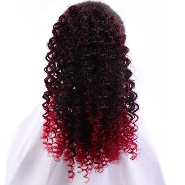14 Inch Mid-Length Curly Ponytail With Clip Soft Fluffy Chemical Fiber Wig Piece - MRSLM