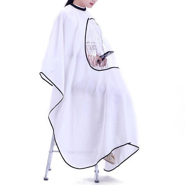 Hairdressing Robe Cloth Waterproof Barber Hairdresser Salon Cape Gown With Phone Window - MRSLM