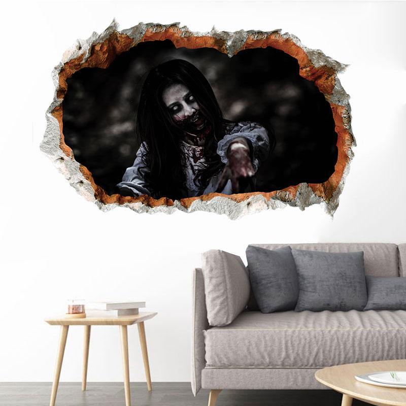 Miico FX64111 Halloween 3D Horror Ornament Wall Sticker Halloween Decoration - MRSLM