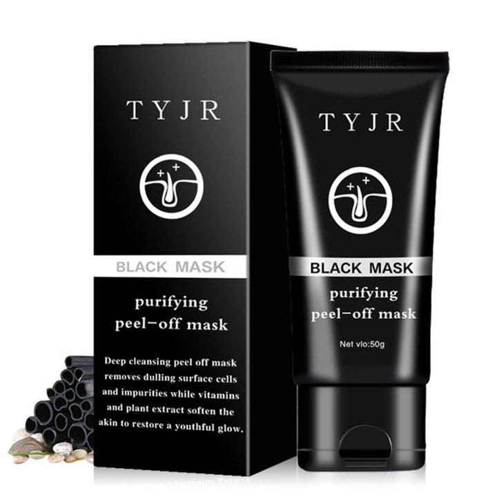TYJR Blackhead Remover Face Mask Nose Acne Pore Deep Cleansing Purifying Peel Off Black Mud 50ml - MRSLM