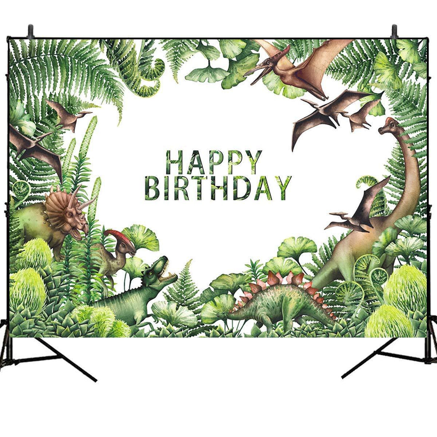 Dinosaur Forest Theme Birthday Backdrop Vinyl Studio Backdrop Photography Props Photo Background Decorations - MRSLM