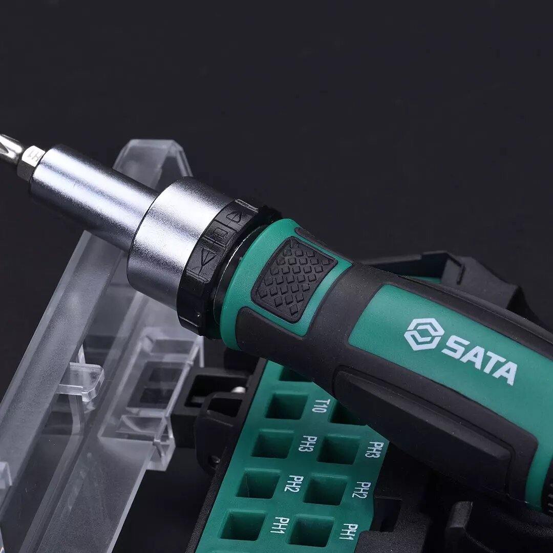 SATA 53 In 1 Ratchet Screwdriver Set Household High Torque Screw Driver Repair Hand Tool - MRSLM